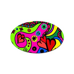 Seamless Doodle Sticker Oval (10 pack)