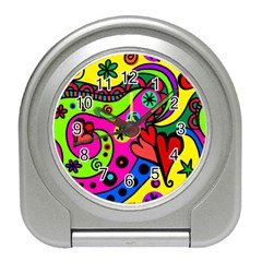 Seamless Doodle Travel Alarm Clock by Bangk1t