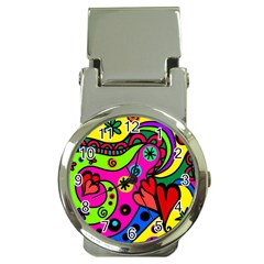 Seamless Doodle Money Clip Watches