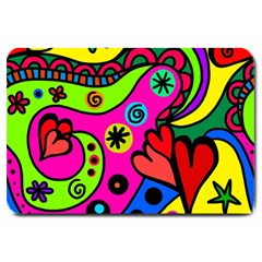 Seamless Doodle Large Doormat by Bangk1t