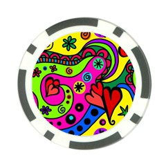 Seamless Doodle Poker Chip Card Guard