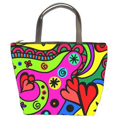 Seamless Doodle Bucket Bag