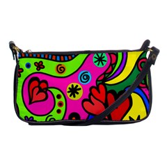 Seamless Doodle Shoulder Clutch Bag