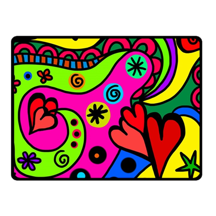 Seamless Doodle Fleece Blanket (Small)