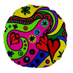 Seamless Doodle Large 18  Premium Round Cushions