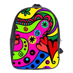 Seamless Doodle School Bag (XL)