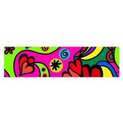 Seamless Doodle Oblong Satin Scarf (16  x 60 )