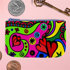 Seamless Doodle Large Coin Purse