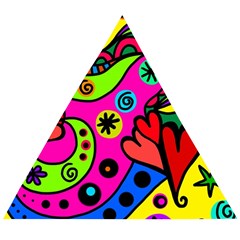 Seamless Doodle Wooden Puzzle Triangle