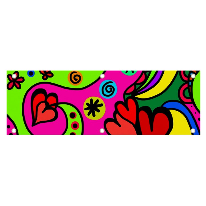 Seamless Doodle Banner and Sign 6  x 2 