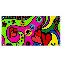 Seamless Doodle Banner and Sign 8  x 4 