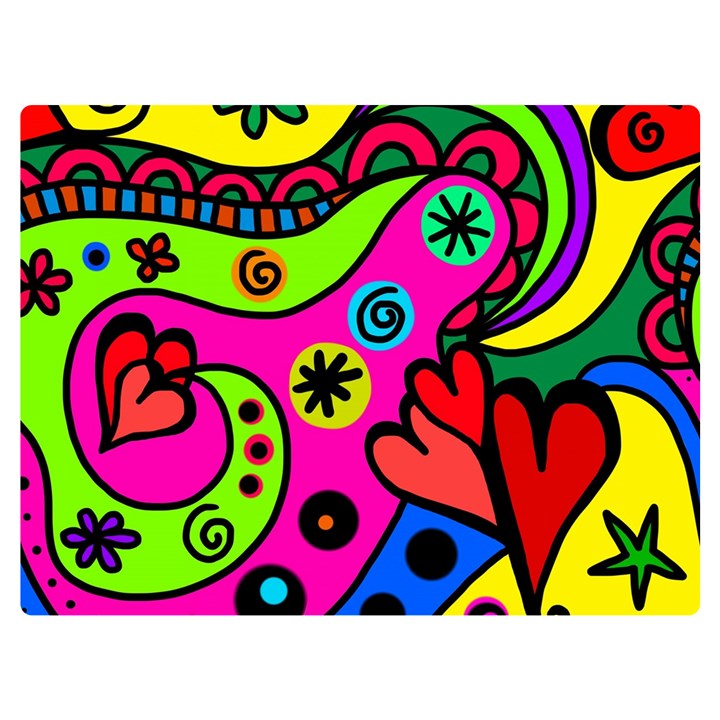 Seamless Doodle Two Sides Premium Plush Fleece Blanket (Extra Small)