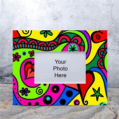 Seamless Doodle White Tabletop Photo Frame 4 x6 