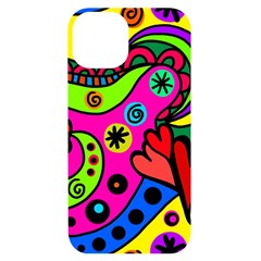 Seamless Doodle iPhone 14 Black UV Print Case