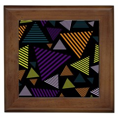 Abstract Pattern Design Various Striped Triangles Decoration Framed Tile by Bangk1t