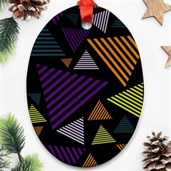 Abstract Pattern Design Various Striped Triangles Decoration Ornament (oval) by Bangk1t