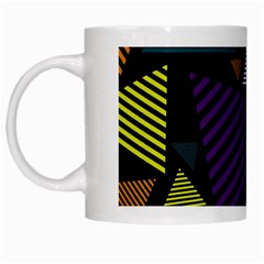 Abstract Pattern Design Various Striped Triangles Decoration White Mug by Bangk1t