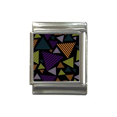 Abstract Pattern Design Various Striped Triangles Decoration Italian Charm (13mm) by Bangk1t