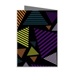 Abstract Pattern Design Various Striped Triangles Decoration Mini Greeting Card Right