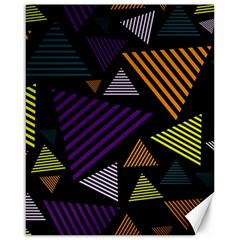 Abstract Pattern Design Various Striped Triangles Decoration Canvas 16  X 20  by Bangk1t