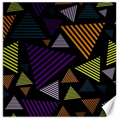 Abstract Pattern Design Various Striped Triangles Decoration Canvas 20  X 20  by Bangk1t