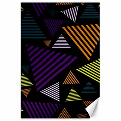 Abstract Pattern Design Various Striped Triangles Decoration Canvas 20  X 30  by Bangk1t