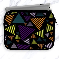 Abstract Pattern Design Various Striped Triangles Decoration Apple Ipad 2/3/4 Zipper Cases by Bangk1t