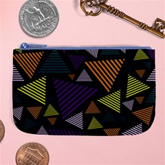 Abstract Pattern Design Various Striped Triangles Decoration Large Coin Purse by Bangk1t