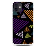 Abstract Pattern Design Various Striped Triangles Decoration iPhone 12/12 Pro TPU UV Print Case Front