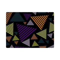 Abstract Pattern Design Various Striped Triangles Decoration Premium Plush Fleece Blanket (mini) by Bangk1t