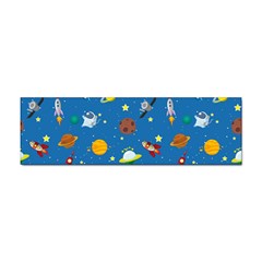 Space Rocket Solar System Pattern Sticker (bumper)