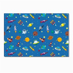 Space Rocket Solar System Pattern Postcards 5  X 7  (pkg Of 10)