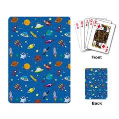 Space Rocket Solar System Pattern Playing Cards Single Design (rectangle) by Bangk1t