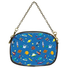 Space Rocket Solar System Pattern Chain Purse (two Sides) by Bangk1t