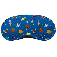 Space Rocket Solar System Pattern Sleep Mask by Bangk1t