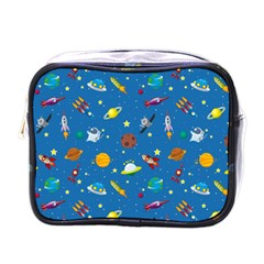 Space Rocket Solar System Pattern Mini Toiletries Bag (one Side) by Bangk1t