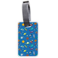 Space Rocket Solar System Pattern Luggage Tag (one Side) by Bangk1t