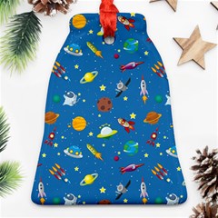 Space Rocket Solar System Pattern Ornament (bell) by Bangk1t