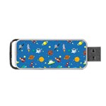 Space Rocket Solar System Pattern Portable USB Flash (Two Sides) Front