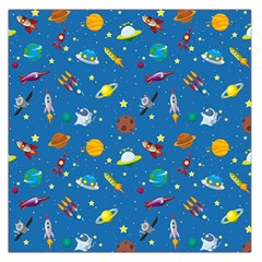 Space Rocket Solar System Pattern Square Satin Scarf (36  X 36 ) by Bangk1t