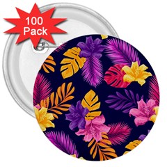 Tropical Pattern 3  Buttons (100 Pack)  by Bangk1t