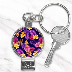 Tropical Pattern Nail Clippers Key Chain by Bangk1t