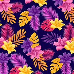 Tropical Pattern Play Mat (square) by Bangk1t