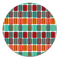 Bricks Abstract Seamless Pattern Magnet 5  (round) by Bangk1t