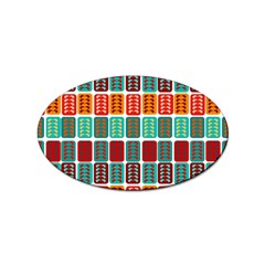 Bricks Abstract Seamless Pattern Sticker Oval (10 Pack) by Bangk1t