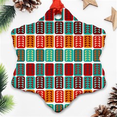 Bricks Abstract Seamless Pattern Snowflake Ornament (two Sides)