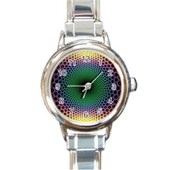 Abstract Patterns Round Italian Charm Watch by Bangk1t