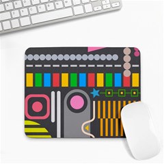 Pattern Geometric Abstract Colorful Arrow Line Circle Triangle Small Mousepad by Bangk1t