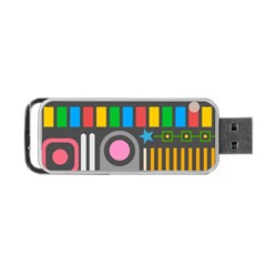 Pattern Geometric Abstract Colorful Arrow Line Circle Triangle Portable Usb Flash (two Sides) by Bangk1t