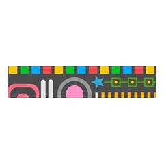 Pattern Geometric Abstract Colorful Arrow Line Circle Triangle Velvet Scrunchie by Bangk1t